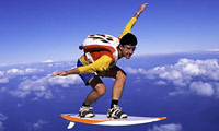 Skysurf - tavola con paracadute Skysurf - tavola con paracadute